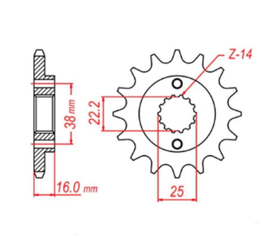 Mtx Parts Zębatka Przednia 490 15 Ducati Monster 600/750/900 Jtf736.15 Łańc