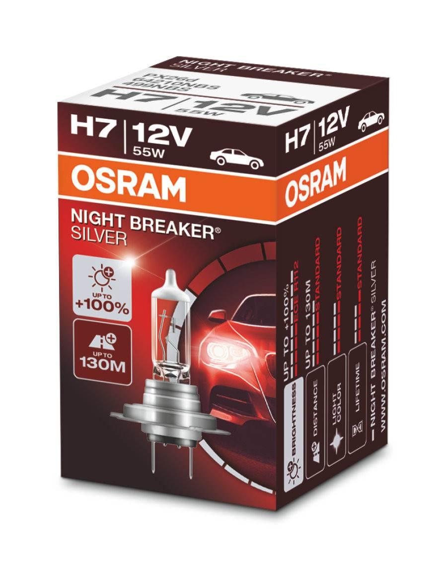 Osram Żarówka H7 12V 55W Px26D Night Breaker Silver +100%