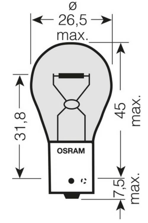 Osram Żarówka 21W 12V Bau15S Py21W Orange - Pomarańczowa Kierunkowskaz 1 Sz - zdjęcie 3