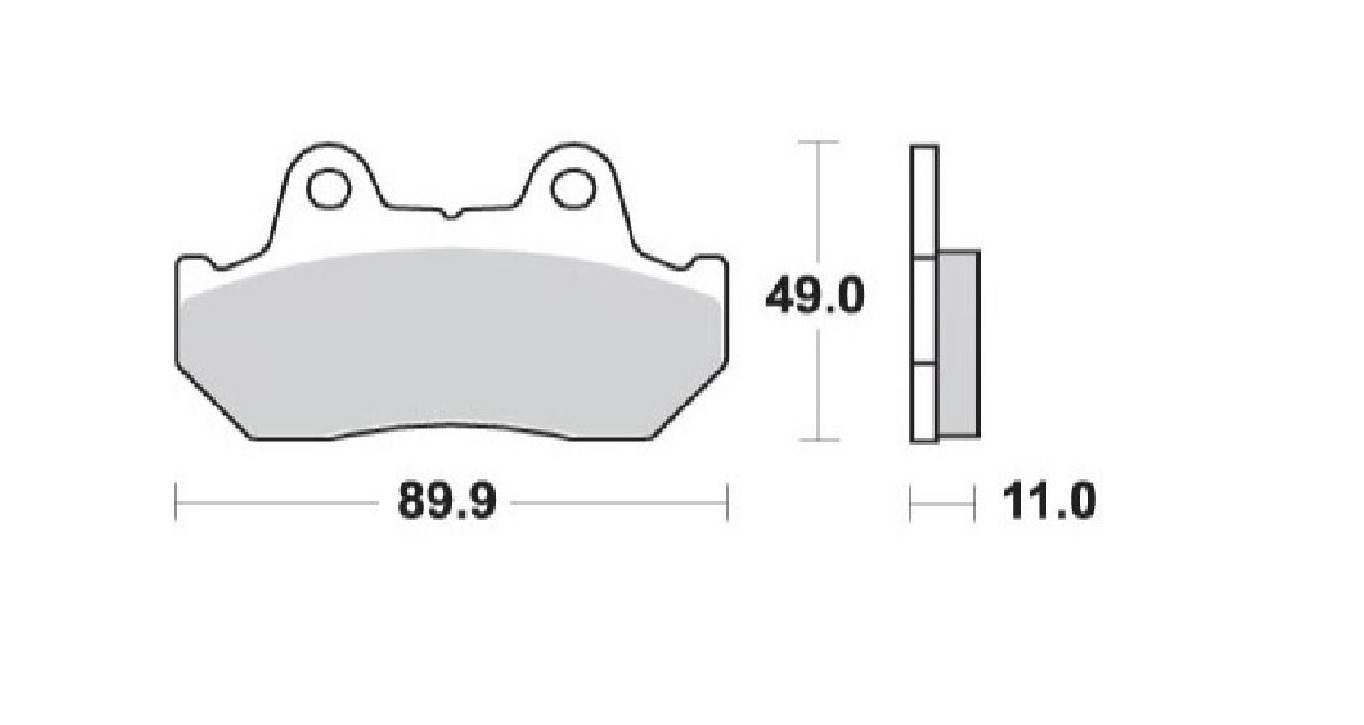 Schuh Klocki Hamulcowe Kh69/3 Organic Honda Cbr 600 Xl 600 V 87-90, Cx 650