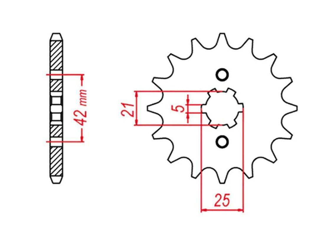 Mtx Parts Zębatka Przednia 569 13 Kawasaki Kx 250 '87-'98, Yamaha Yz 250 '7