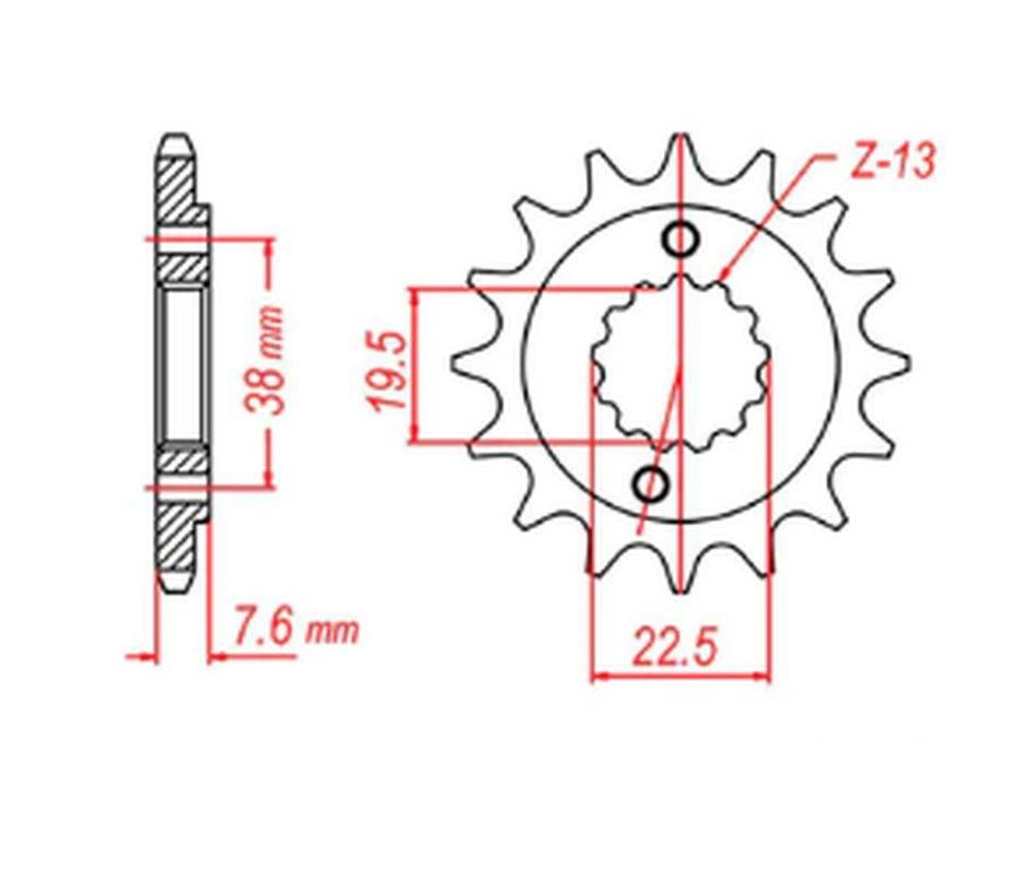 Mtx Parts Zębatka Przednia 2116 13 Suzuki Ltr 450 '06-'12, Ltz 400 '03-'13