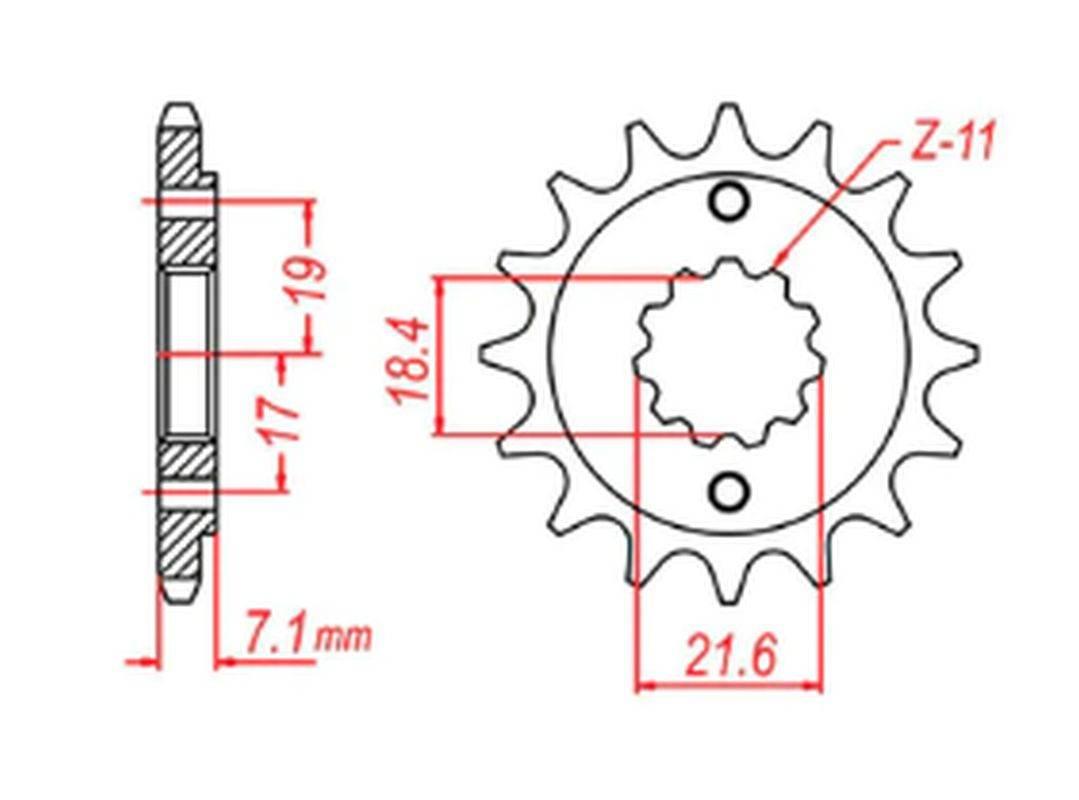 Mtx Parts Zębatka Przednia 2067 14 Honda Crf 250L '13-'15 Jtf1321.14 Można
