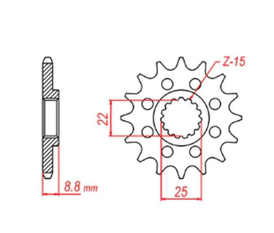 Mtx Parts Zębatka Przednia 1248 14 Ktm Sx/Exc '91-'22 Jtf1901.14 Łańc. 520