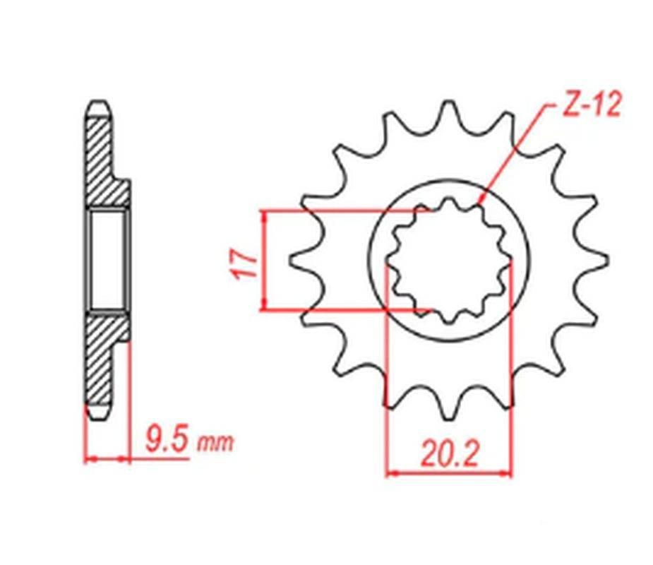Mtx Parts Zębatka Przednia 7005 14 Ktm Sx 65 '98-'18 Jtf1906.14 Łańc. 420