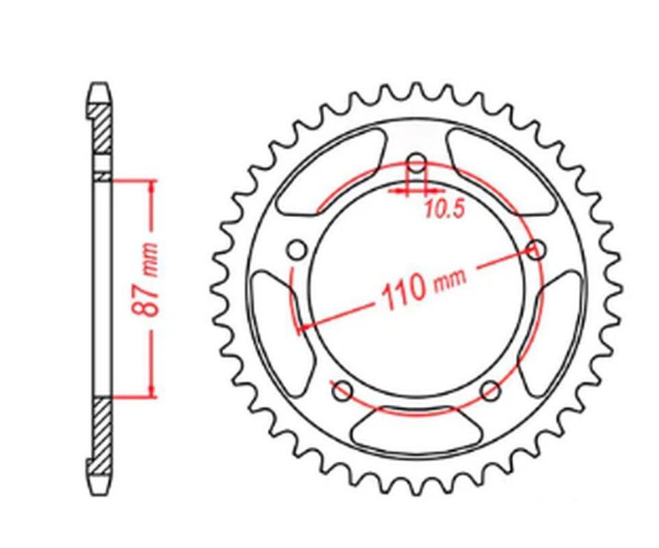 Mtx Parts Zębatka Tylna 795 39 Suzuki Gs 500 E/F '88-'10 Jtr823.39 Łańc. 52