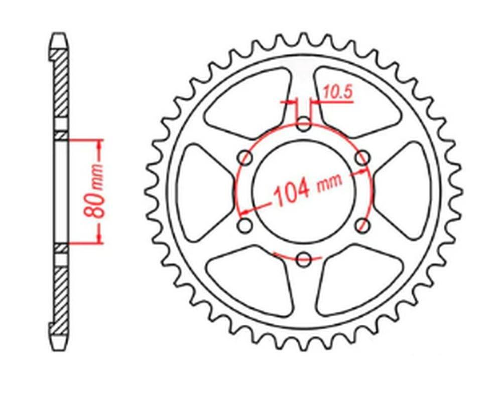 Mtx Parts Zębatka Tylna 4542 41 Kawasaki Zzr 1400 06-10 Łańc. 530 Jtr1493.4