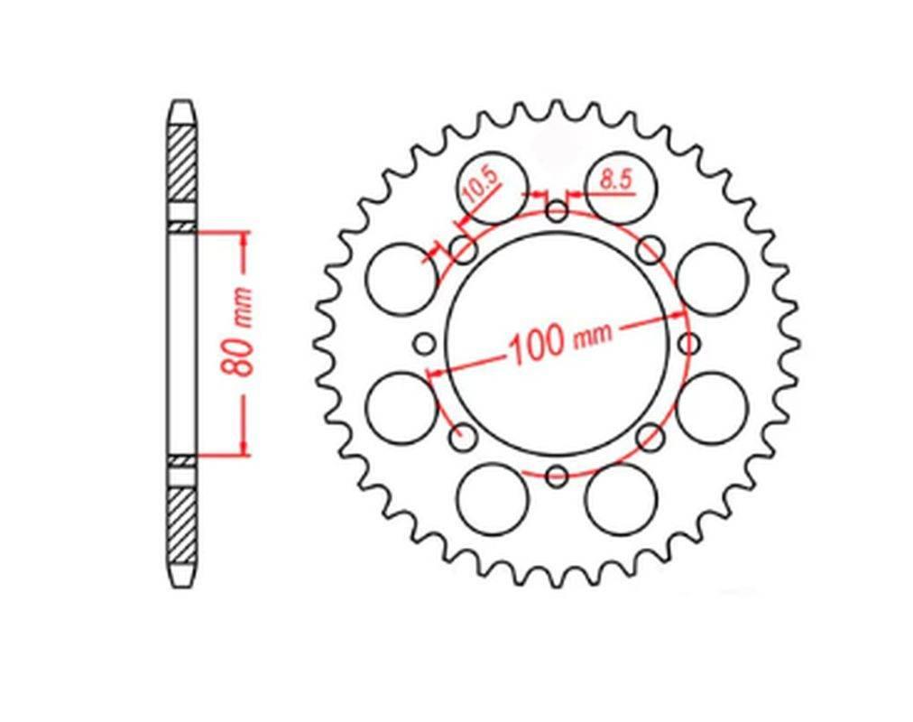 Mtx Parts Zębatka Tylna 819 41 Suzuki Gz 250 Marauder '99-'10, Gn 250 '82-'