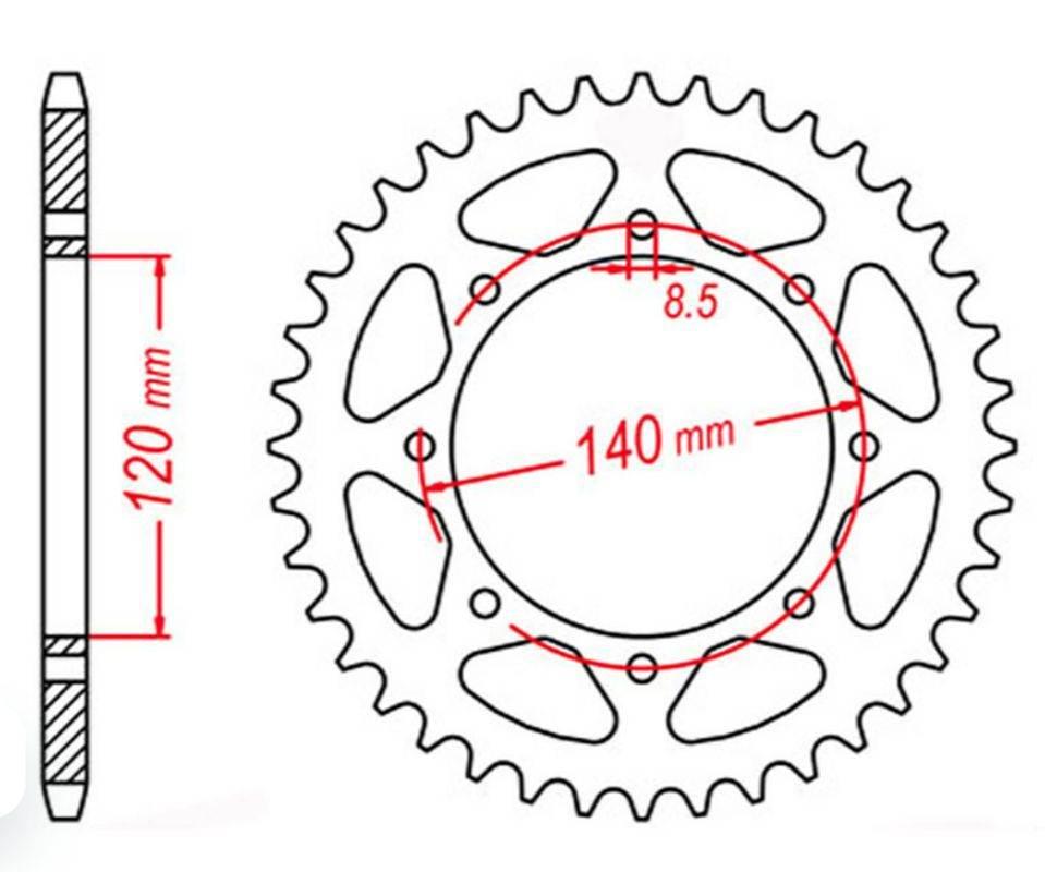 Mtx Parts Zębatka Tylna 491 44 Kawasaki Kle 500 '91-'07 Jtr487.44 Łańc. 520
