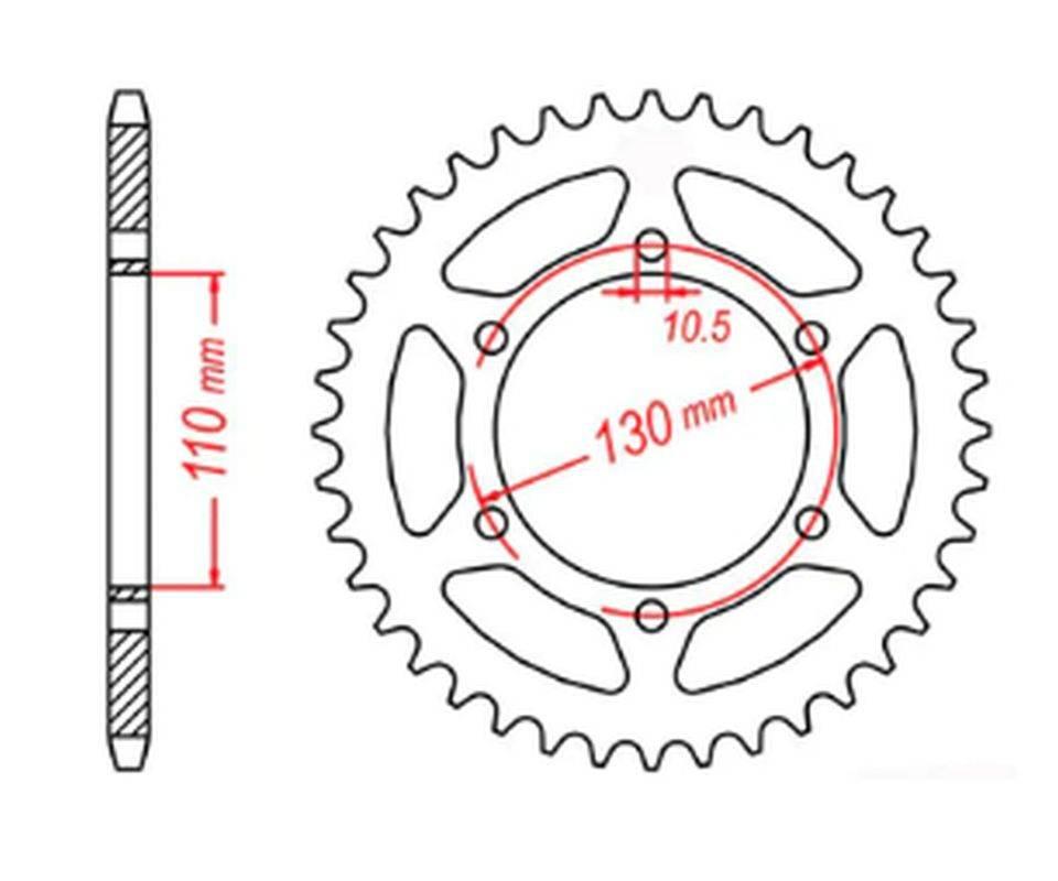 Mtx Parts Zębatka Tylna 504 41 Kawasaki Gpz 500S 94-05 Jtr486.41 Łańc. 520