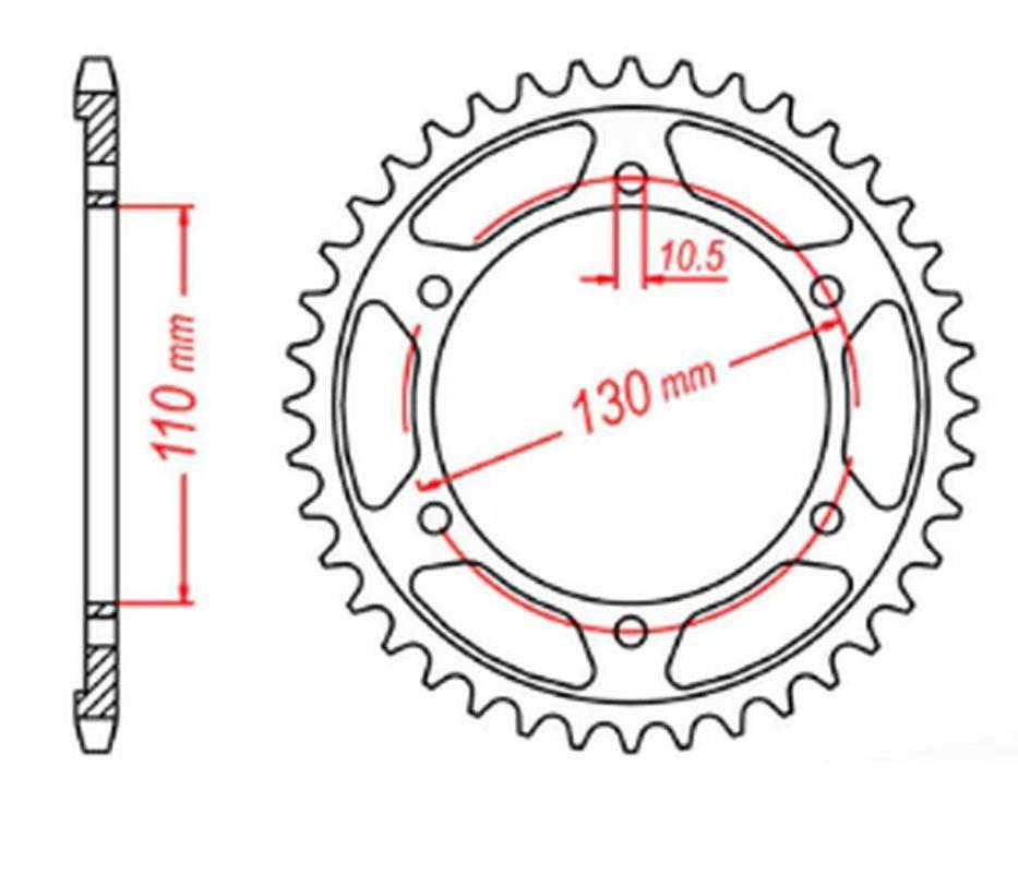 Mtx Parts Zębatka Tylna 241 39 Yamaha Xjr 1300 '04-'06, Mt-01 '05-'11 Jtr47