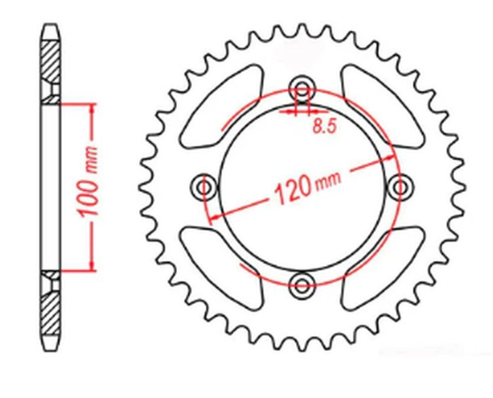 Mtx Parts Zębatka Tylna 798 52 Suzuki Rm 85 02-18, Yamaha Yz 80/85 Łańc. 42
