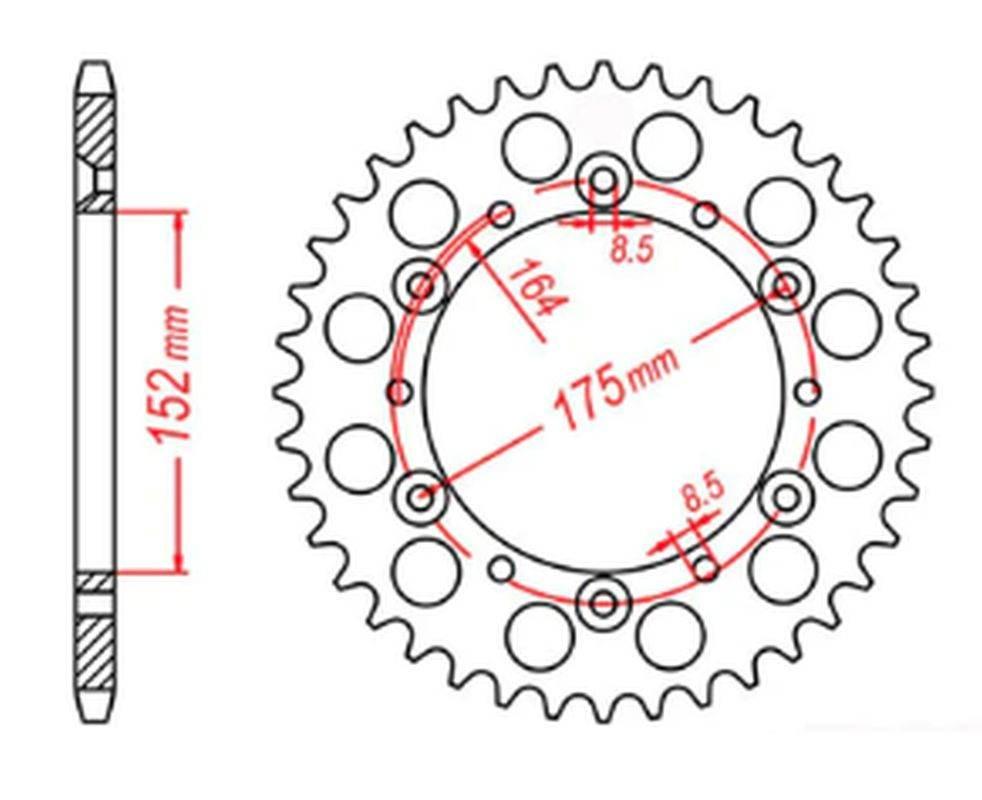 Mtx Parts Zębatka Tylna 856 50 Yamaha Yz Yzf 88-98 Jtr853.50 Łańc. 520