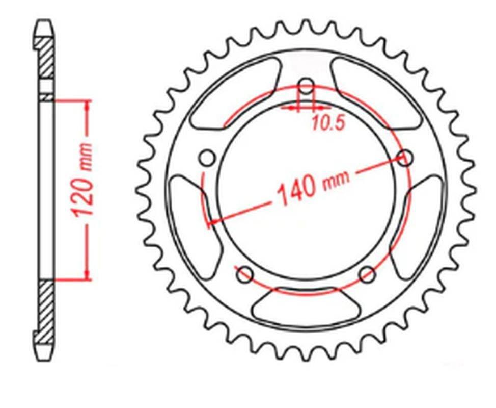 Mtx Parts Zębatka Tylna 4398 47 Suzuki Dl 650 V-Strom '04-'19 Jtr1792.47 Ła