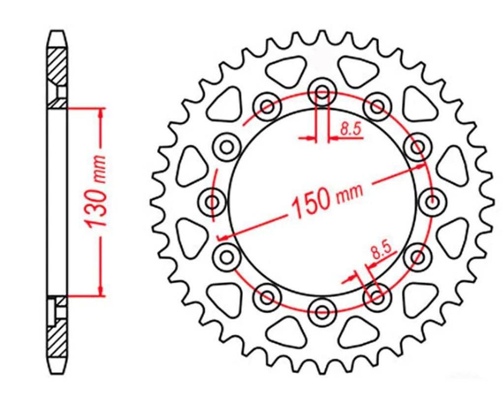 Mtx Parts Zębatka Tylna 245 41 Honda Xl 600 Lm '85-'88 Jtr245/2.41 Łańc. 52