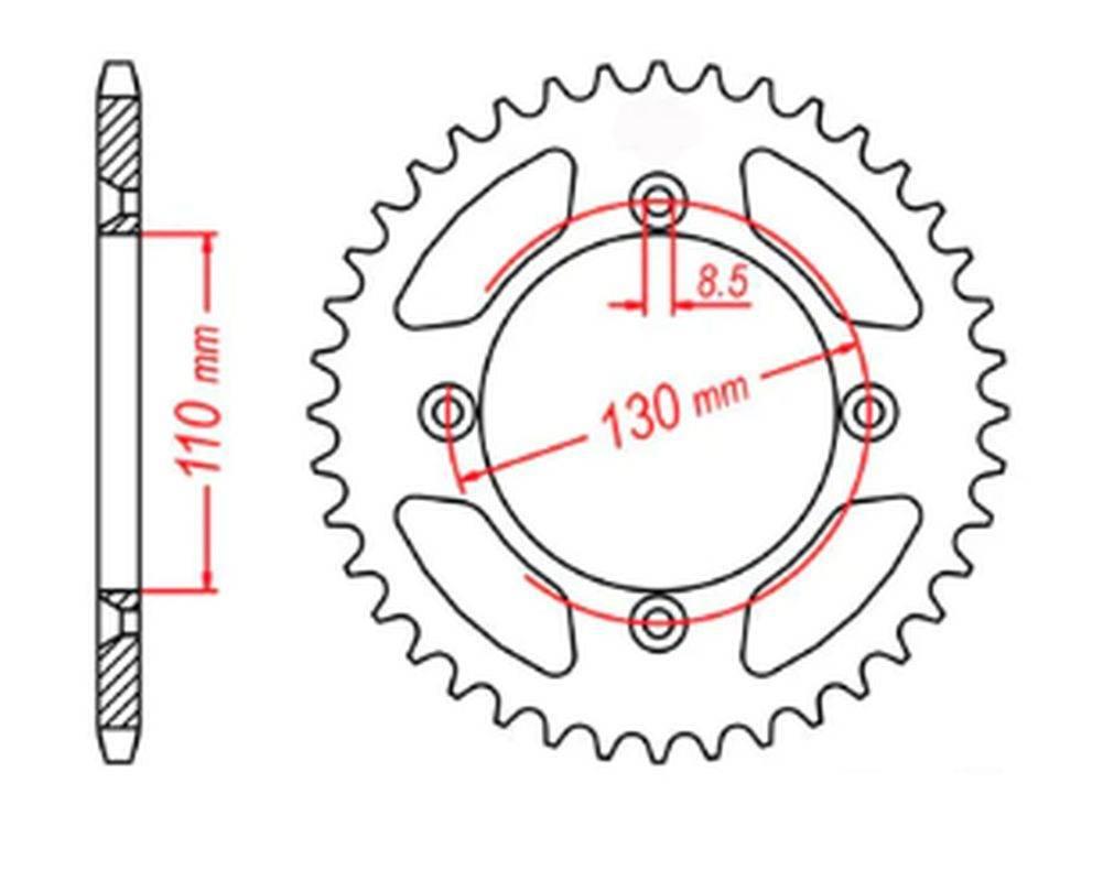Mtx Parts Zębatka Tylna 4306 49 Honda Cr 80/85 '85-'07 Jtr215.49 Łańc. 420