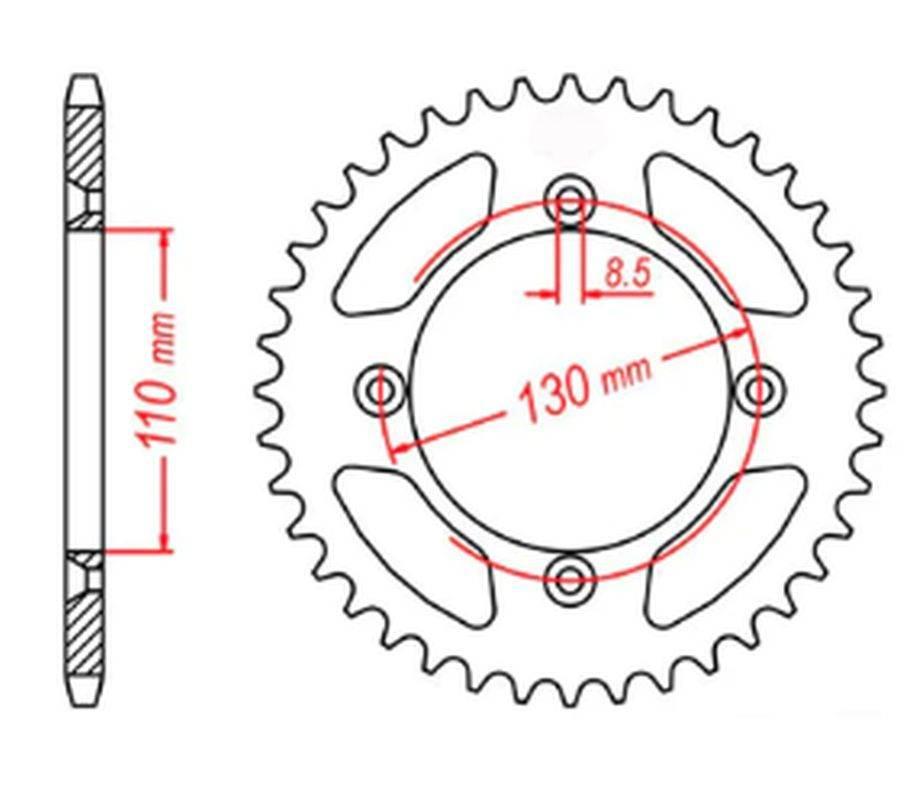 Mtx Parts Zębatka Tylna 4306 50 Honda Cr 80/85 '85-'07 Jtr215.50 Łańc. 420