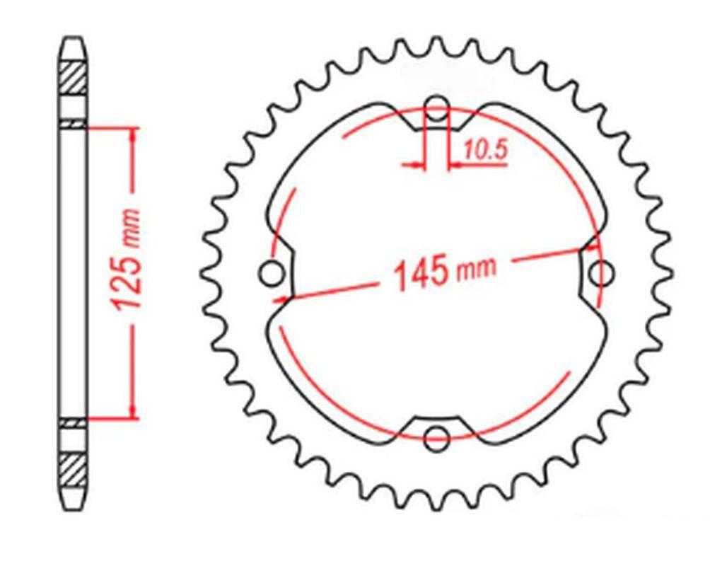 Mtx Parts Zębatka Tylna 4588 38 Yamaha Yfz 450R '09-'19, Yfm 250/350/450/70