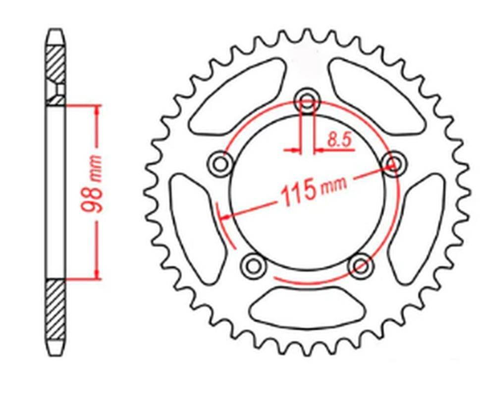 Mtx Parts Zębatka Tylna 4552 48 Ktm Sx 65 '12-'18 Jtr894.48 Łańc. 420