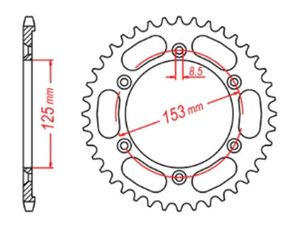 Mtx Parts Zębatka Tylna 4547 54 Honda Xr 125L '03-'07 Jd19 Jtr1258.54 Łańc