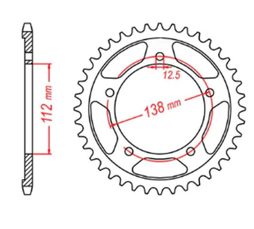 Mtx Parts Zębatka Tylna 4357 43 Honda Cb 600 Hornet '07-'13, Cbr 600F '97-'