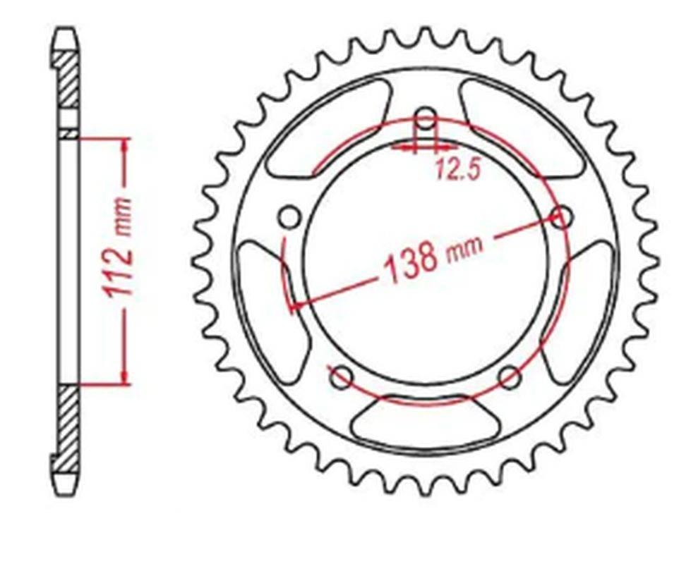 Mtx Parts Zębatka Tylna 4384 43 Honda Nc 700/750S '12-'19, Nc 700/750X '12-
