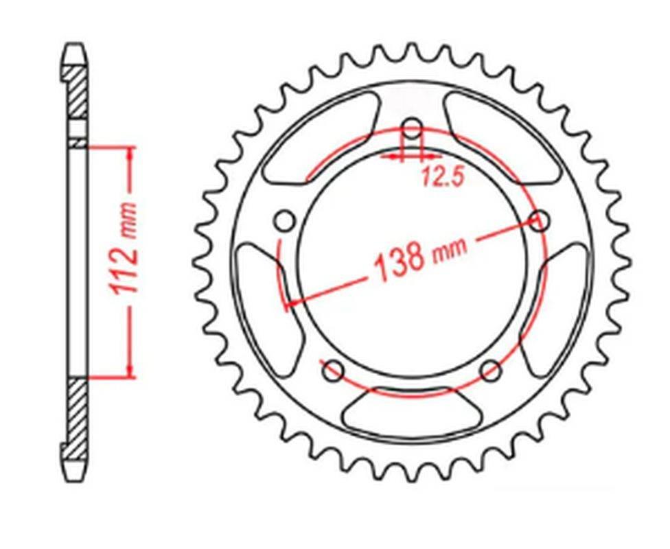 Mtx Parts Zębatka Tylna 408 43 Honda Cbr 600F '91-'96, Cbf 1000 '06-'10 Sc5