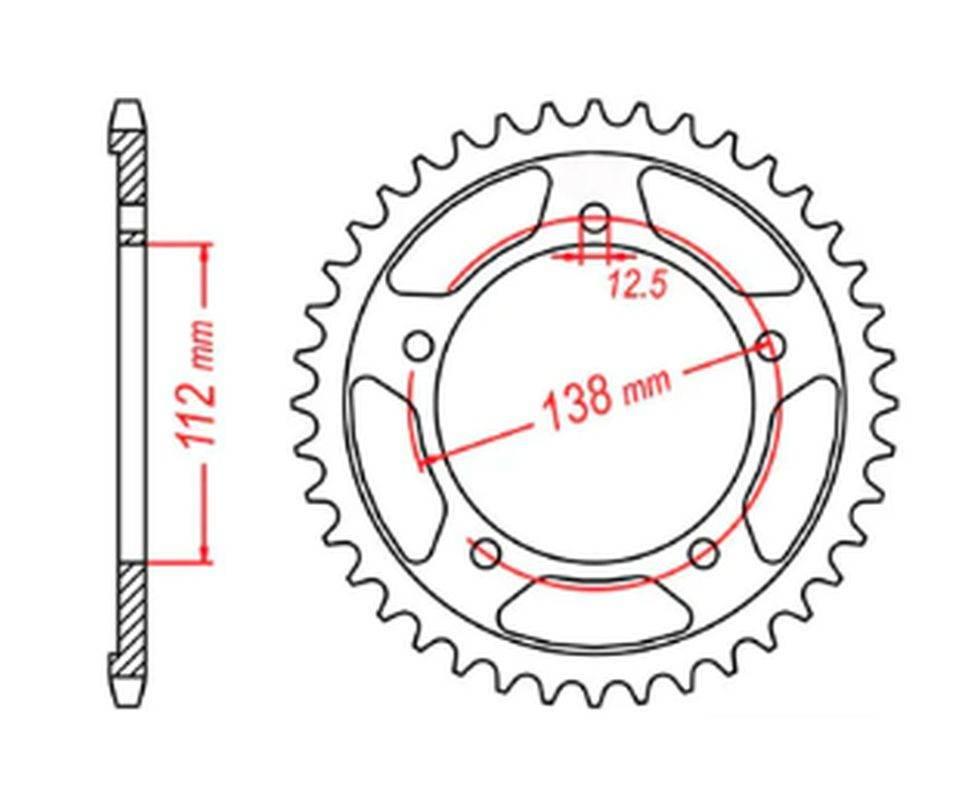Mtx Parts Zębatka Tylna 4350 40 Honda Cb 500 '94-'03, Cb 750F '93-'03 Jtr13