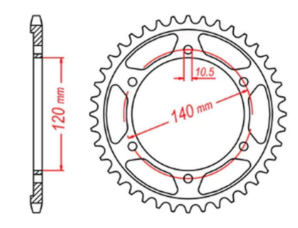 Mtx Parts Zębatka Tylna 498 42 Kawasaki Vn 800 Classic '96-'06, Vn 800 Vulk