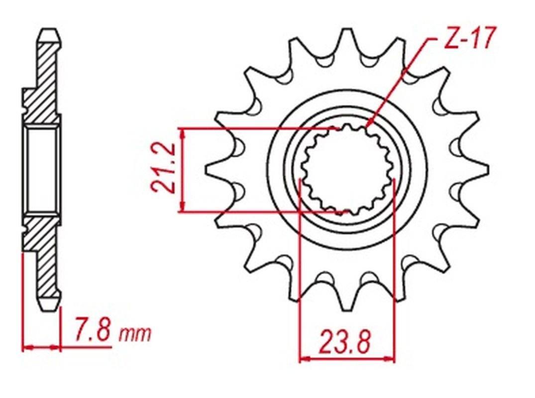 Mtx Parts Zębatka Przednia Hornet 2320 14 Honda Crf 250R 18-19 Samooczyszcz