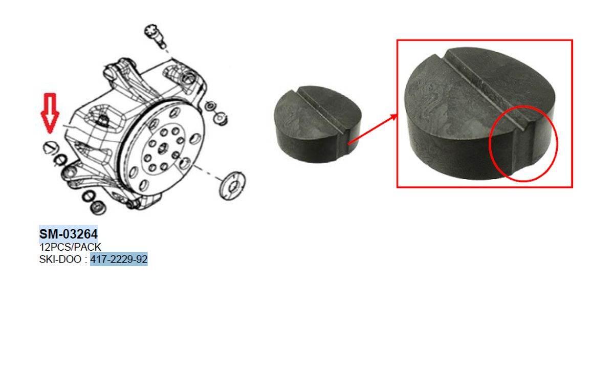 Spi Snow Podkładki Ślizgowe Sprzęgła Lynx 49 Ranger 600 '11-'12, 69 Yeti R-
