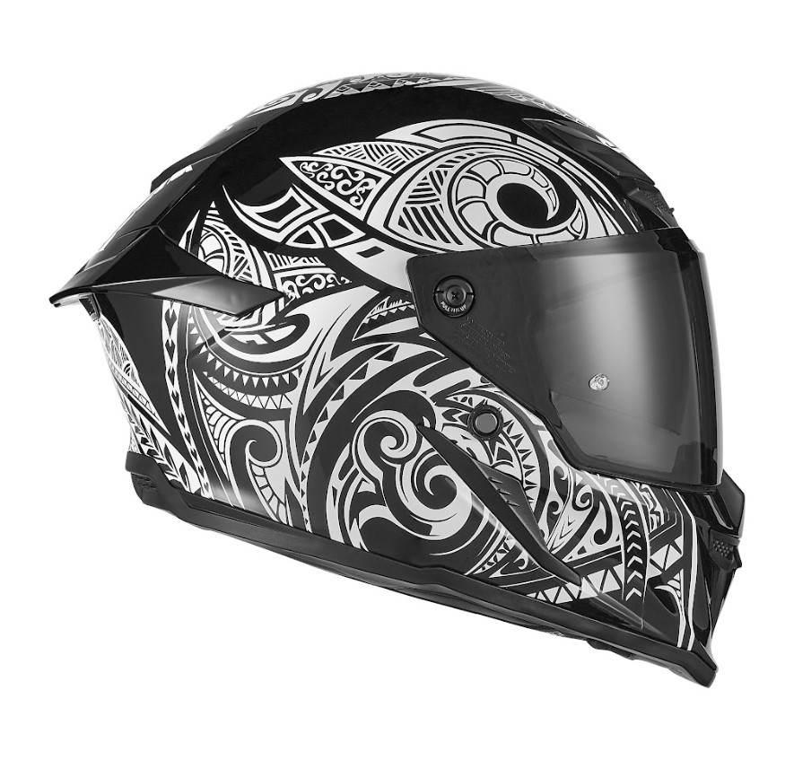 Exklusiv 2025 Kask Integralny Goliath Maori Kolor Czarny/Biały Rozmiar M Do - zdjęcie 3