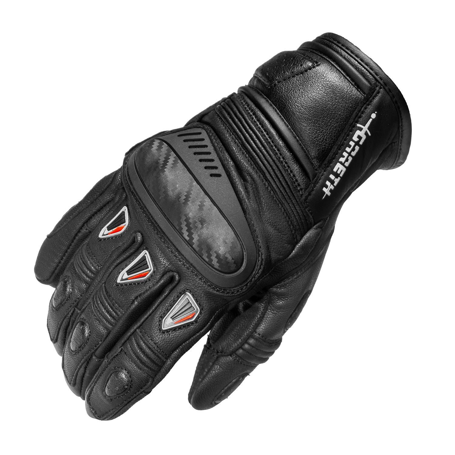 Gareth Rękawice Skórzane Krótkie Model Speed Kolor Czarny Rozmiar M