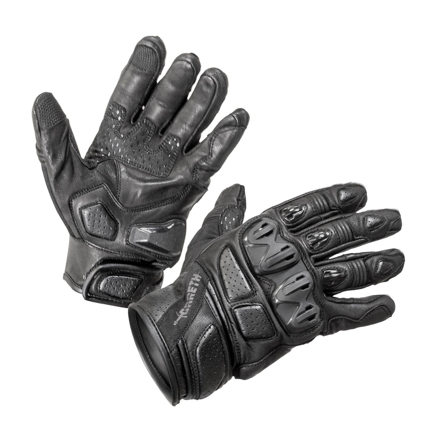 Gareth Rękawice Skórzane Krótkie Model Fighter Kolor Czarny Rozmiar Xxl