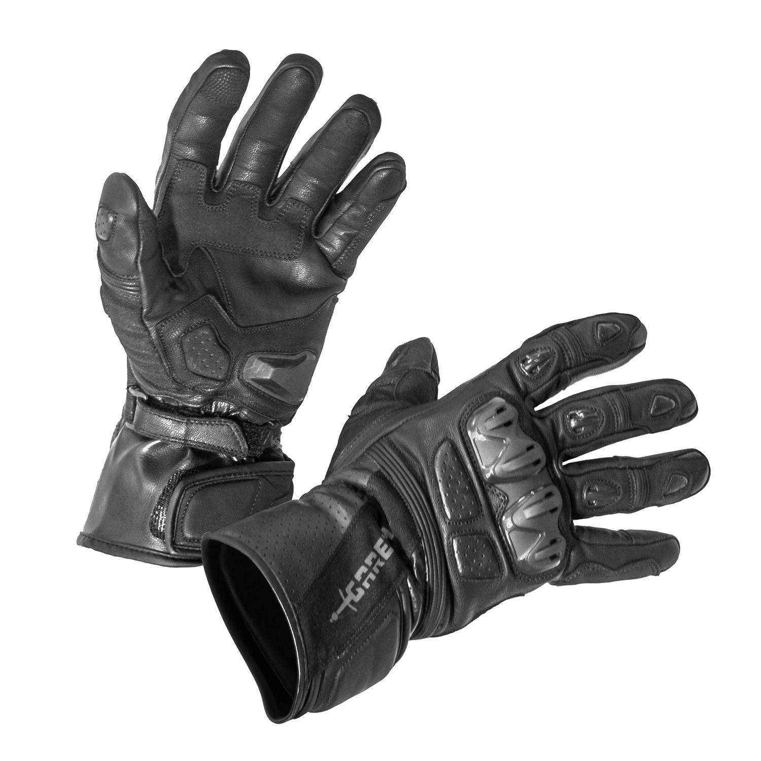 Gareth Rękawice Skórzane Długie Model Touring Kolor Czarny Rozmiar L - zdjęcie 5