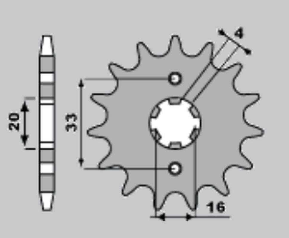 Zębatka Przednia Z A4240421130 514/13Z. Kawasaki Z 250 '81-'82, Gpz 500 R '