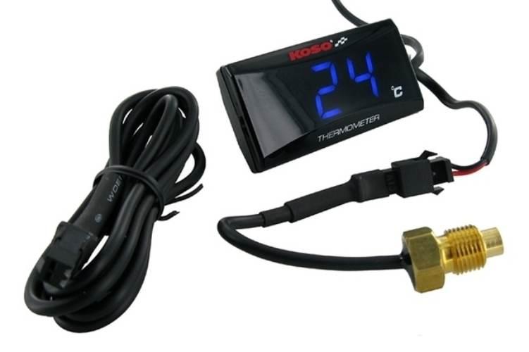 Koso Wodoodporny Wskaźnik Temperatury Termometr Silnika Super Slim Kolor Wy