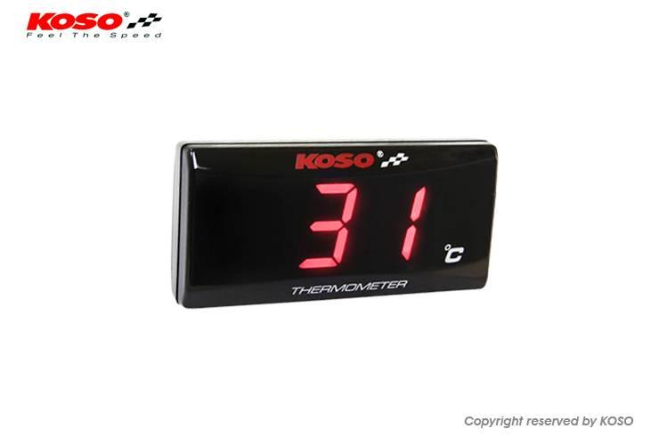 Koso Wodoodporny Wskaźnik Temperatury Termometr Silnika Super Slim Kolor Wy