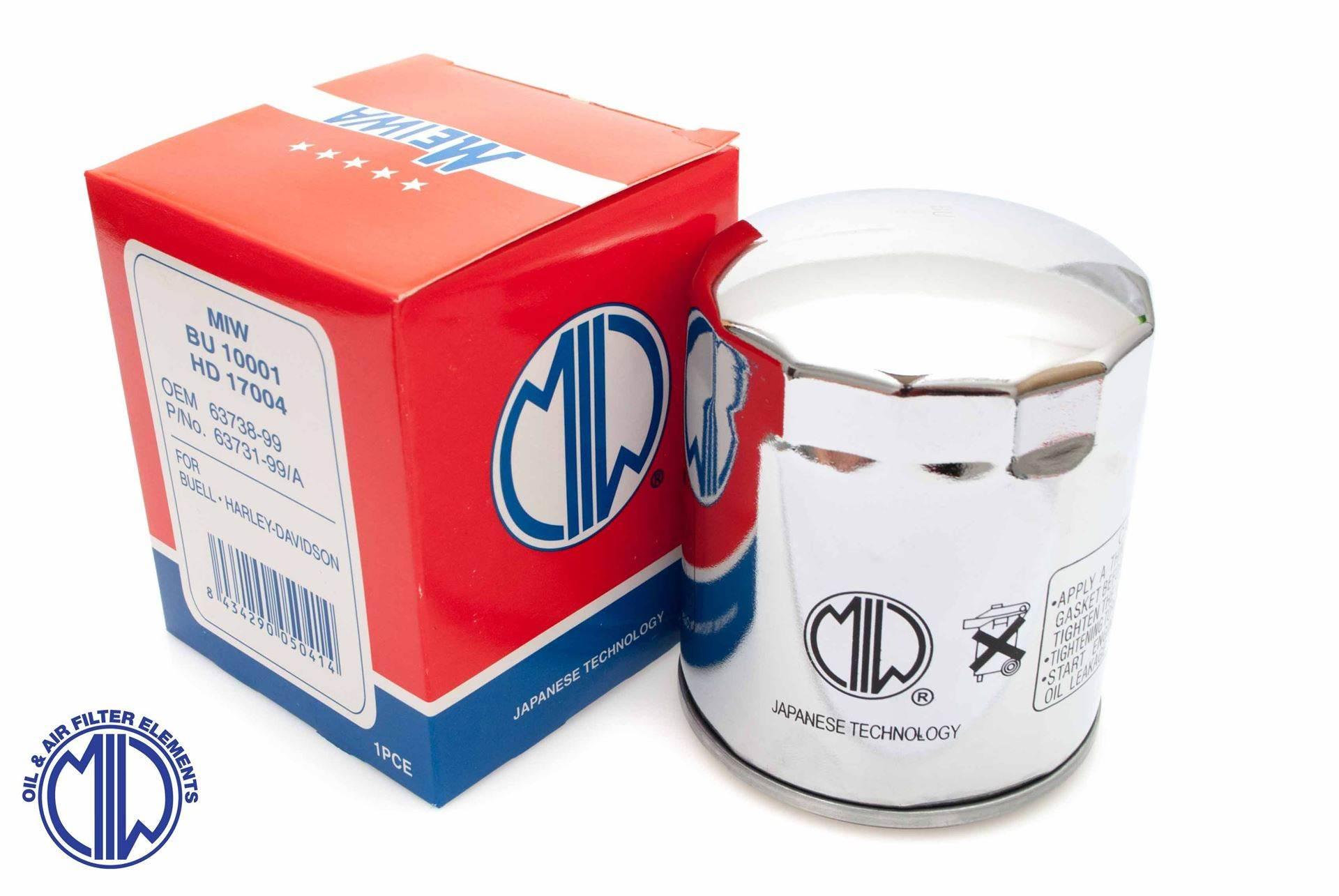 Miw Meiwa Filtr Oleju Harley-Davidson, Chromowany Hf171C 50