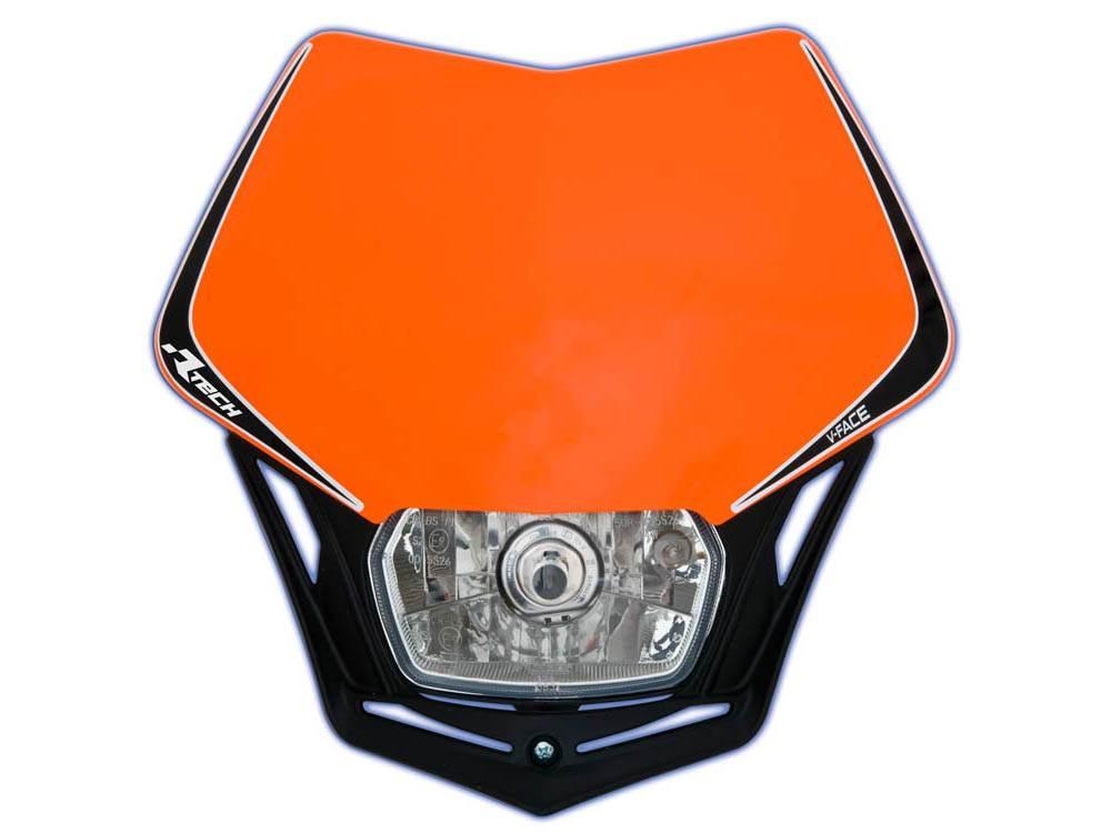 Racetech Rtech Lampa Przednia V-Face Kolor Pomarańczowy/Czarny Ktm