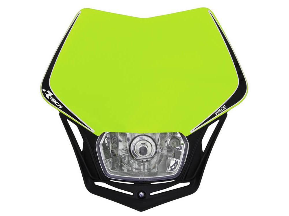 Racetech Rtech Lampa Przednia V-Face Kolor Żółty Fluo/Czarny