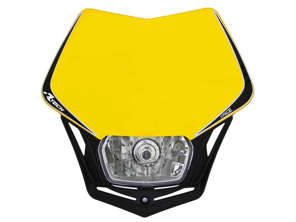 Racetech Rtech Lampa Przednia V-Face Kolor Żółty/Czarny