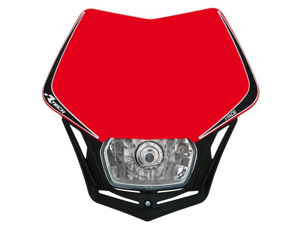 Racetech Rtech Lampa Przednia V-Face Kolor Czerwony/Czarny Husqvarna