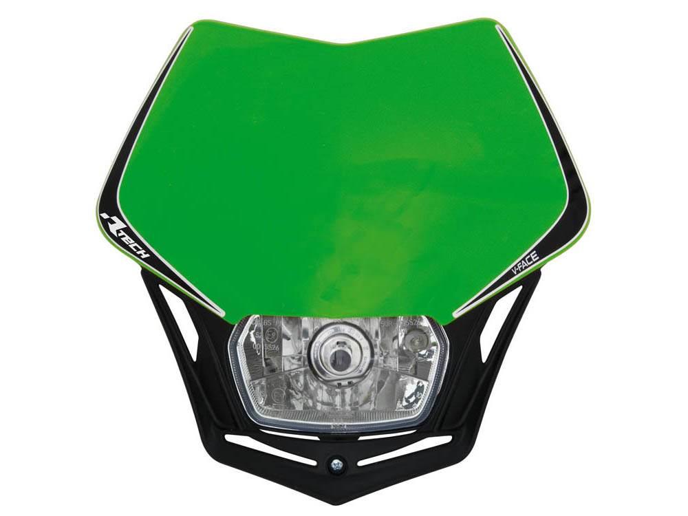 Racetech Rtech Lampa Przednia V-Face Kolor Zielony