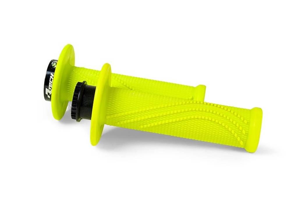 Racetech Rtech Manetki R20 Lock-On 22+25Mm Kolor Neon Żółty + 8 Adapterów R