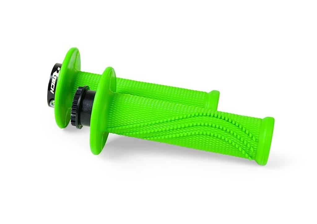 Racetech Rtech Manetki R20 Lock-On 22+25Mm Kolor Zielony Neon + 8 Adapterów