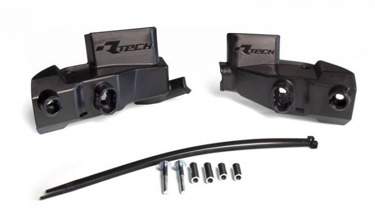 Racetech Rtech Osłony Rąk Handbary Hp1 Kolor Czerwony Z Mocowaniami Z Osłon - zdjęcie 2