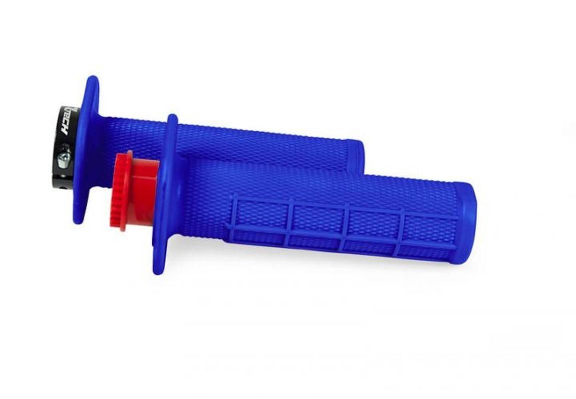 Racetech Rtech Manetki R20 Lock-On 22+25Mm Kolor Niebieski Half Waffle + 8
