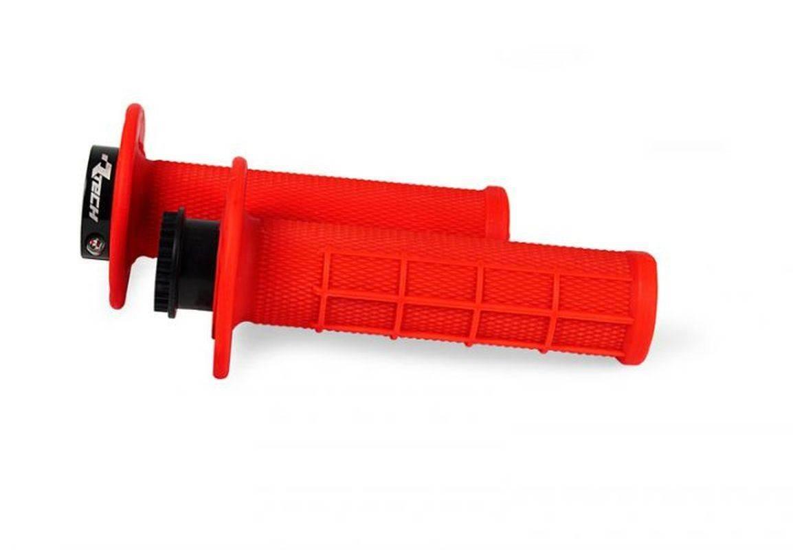 Racetech Rtech Manetki R20 Lock-On 22+25Mm Kolor Czerwony Neon Half Waffle