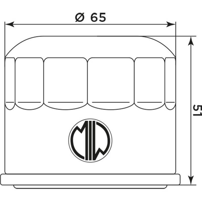 Miw Meiwa Filtr Oleju Bmw G 310 R Gs '17-'24 Oem: 11428562889 50 - zdjęcie 2